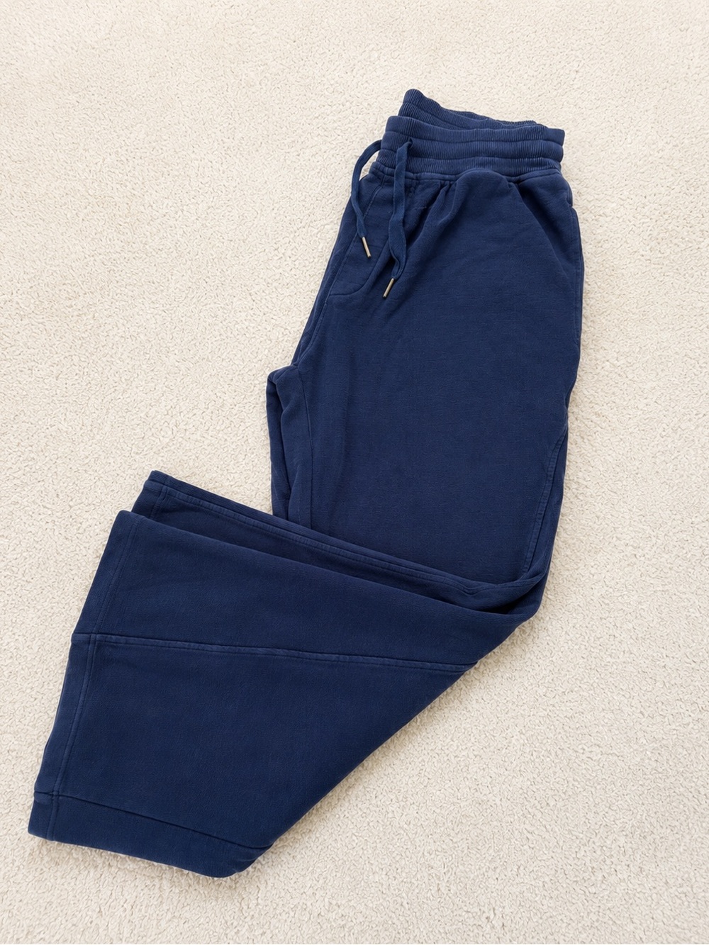 Aerie navy blue wideleg sweatpants (Size SMALL LONG)